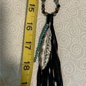 Silpada leather and sterling necklace